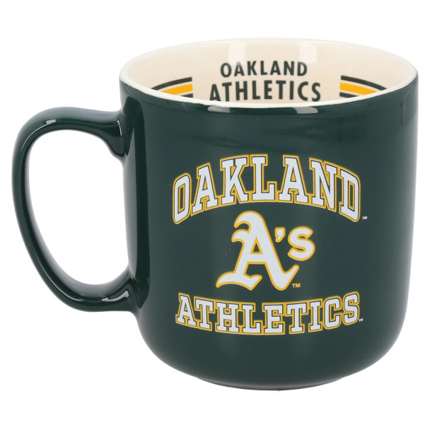 Oakland Athletics MLB Stripe Mug 15oz Ð Perfect for Coffee & Game Day