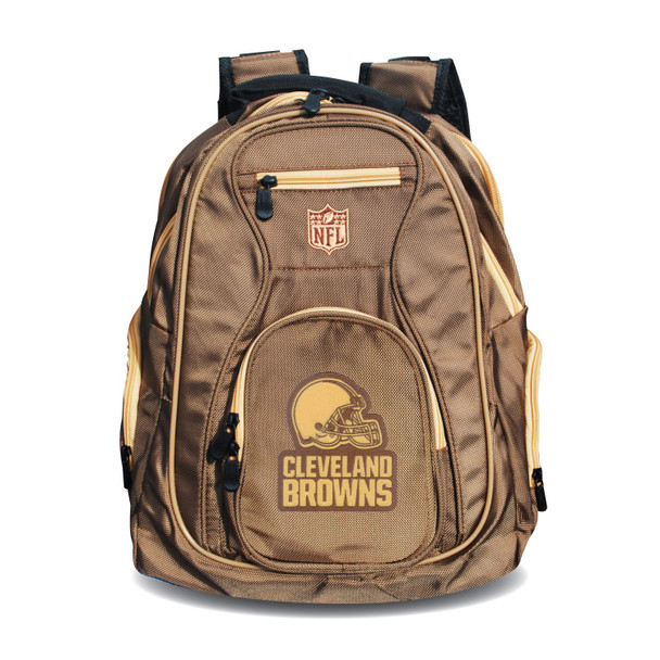 Cleveland Browns 19" Premium Laptop Backpack - Desert Sand