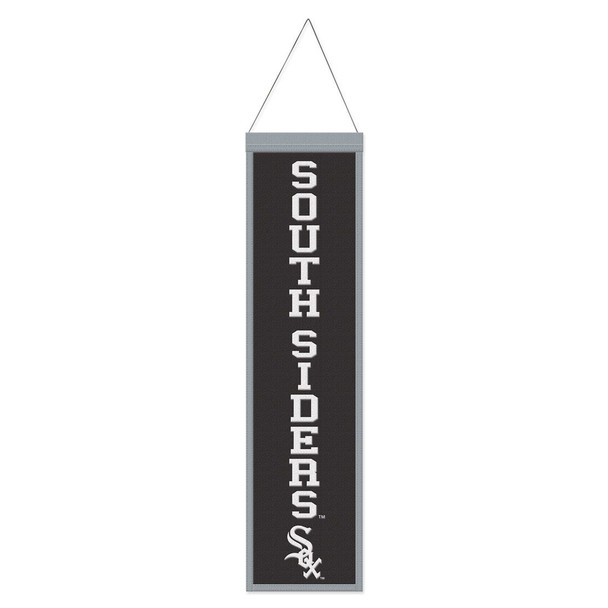 Chicago White Sox Banner Wool 8x32 Heritage Slogan Design