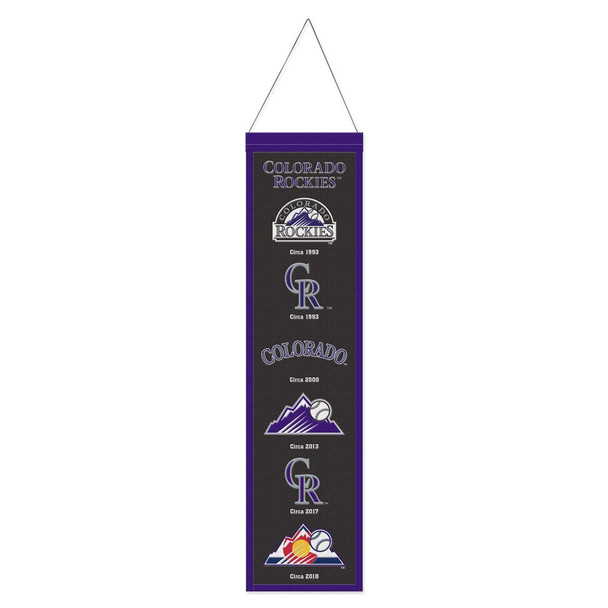 Colorado Rockies Banner Wool 8x32 Heritage Evolution Design