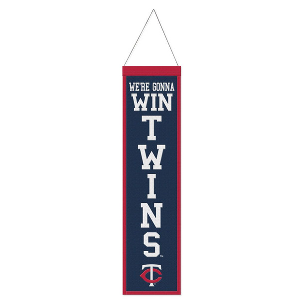Minnesota Twins Banner Wool 8x32 Heritage Slogan Design