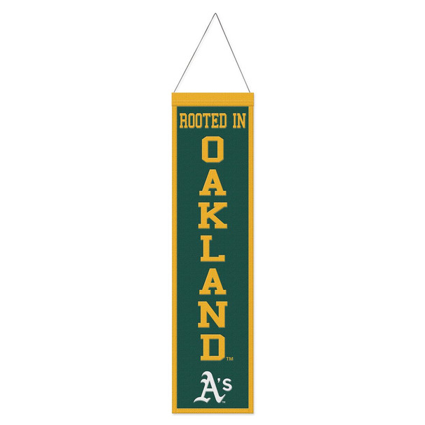Oakland Athletics Banner Wool 8x32 Heritage Slogan Design
