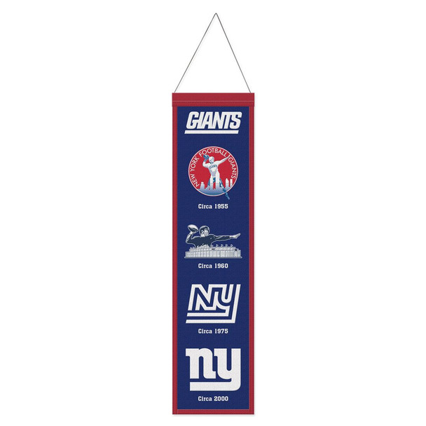 New York Giants Banner Wool 8x32 Heritage Evolution Design