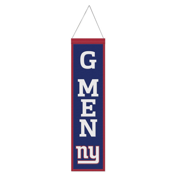 New York Giants Banner Wool 8x32 Heritage Slogan Design