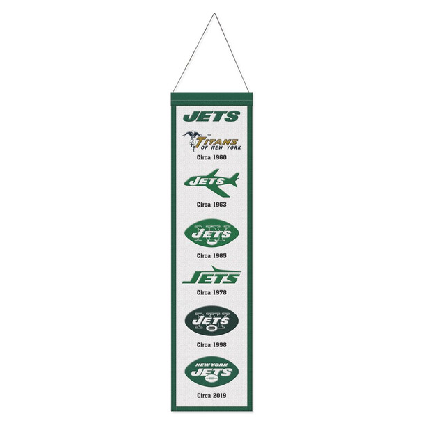 New York Jets Banner Wool 8x32 Heritage Evolution Design
