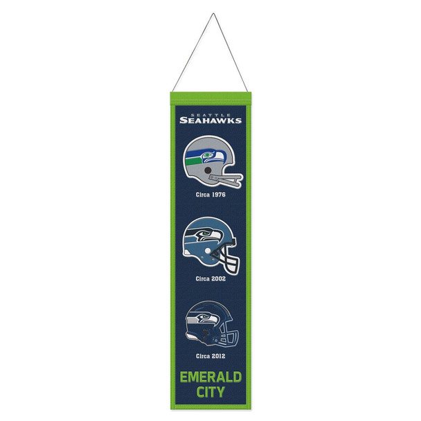 Seattle Seahawks Banner Wool 8x32 Heritage Evolution Design