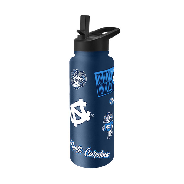 North Carolina Tar Heels Quencher Bottle 34oz Stainless Steel Dreamweave