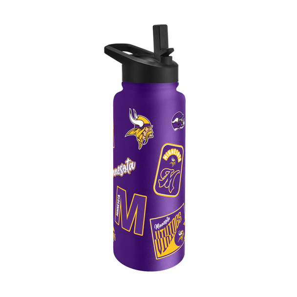 Minnesota Vikings Quencher Bottle 34oz Stainless Steel Dreamweave