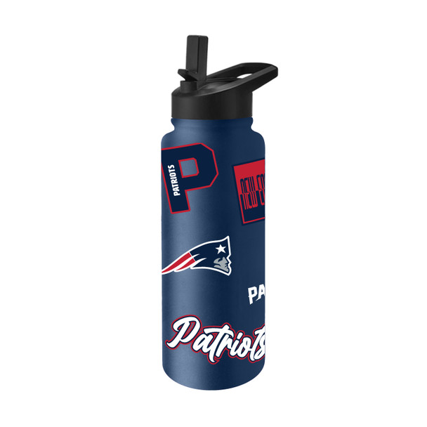 New England Patriots Quencher Bottle 34oz Stainless Steel Dreamweave