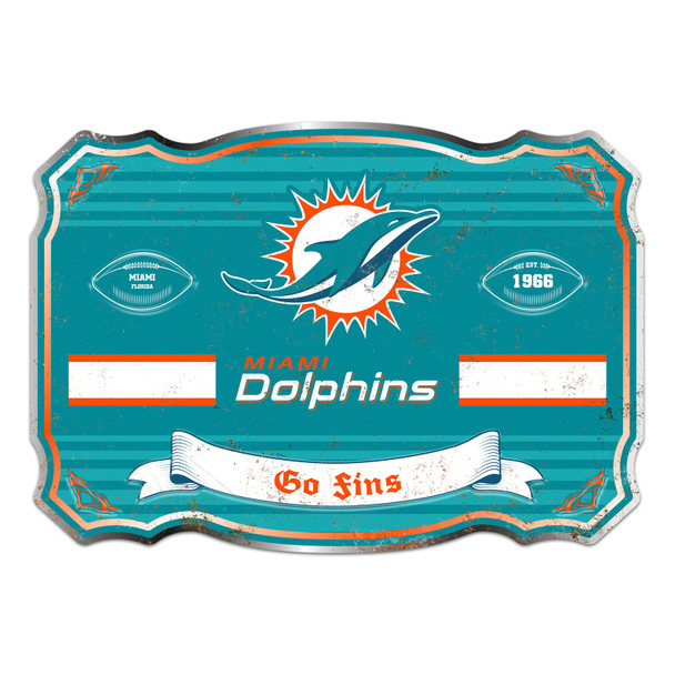 Miami Dolphins Giant Metal Sign