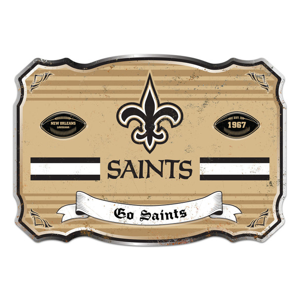 New Orleans Saints Giant Metal Sign