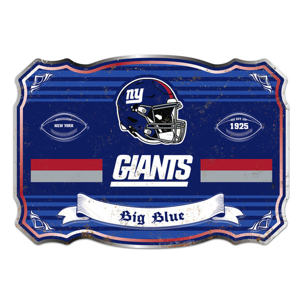 New York Giants Giant Metal Sign