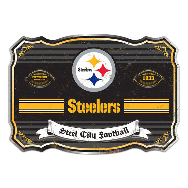 Pittsburgh Steelers Giant Metal Sign