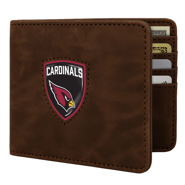 Arizona Cardinals Shield Wallet - Brown