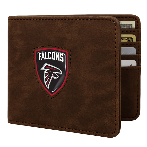 Atlanta Falcons Shield Wallet - Brown