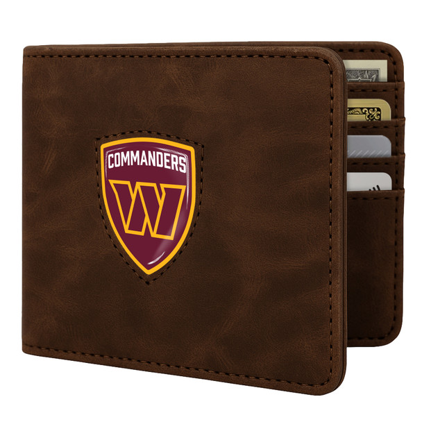 Washington Commanders Shield Wallet - Brown