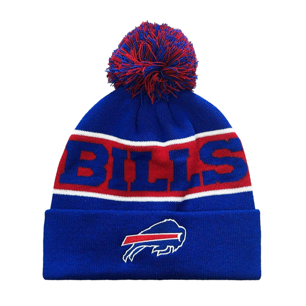 Unisex Blue Buffalo Bills Cuffed Knit Hat with Pom