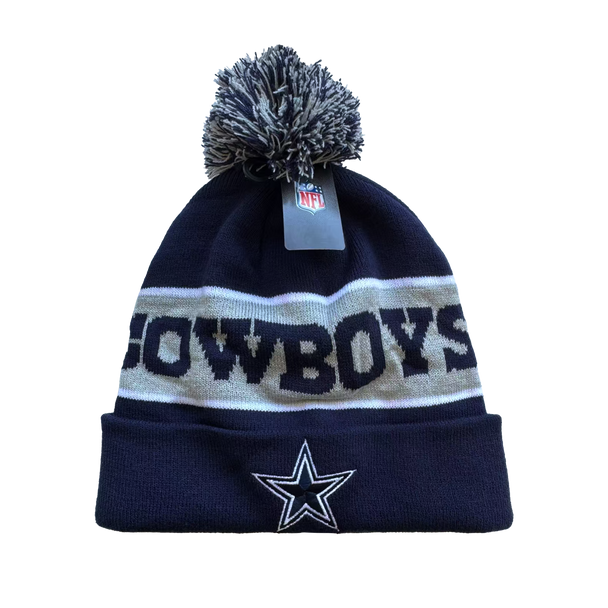 Unisex Blue Dallas Cowboys Cuffed Knit Hat with Pom