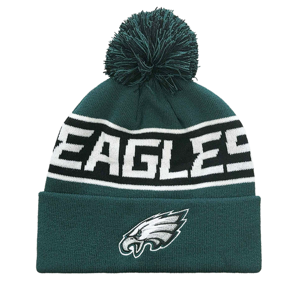 Unisex Green Philadelphia Eagles Cuffed Knit Hat with Pom
