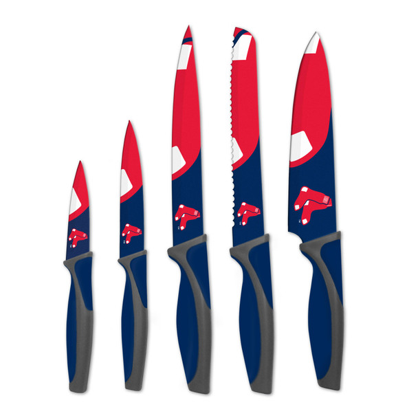 MLB Boston Red Sox 5pc Kitchen Knife Set