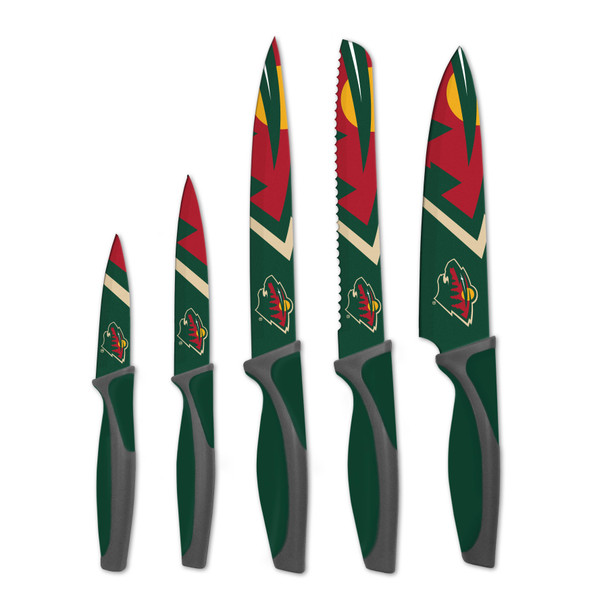 NHL Minnesota Wild 5pc Kitchen Knife Set