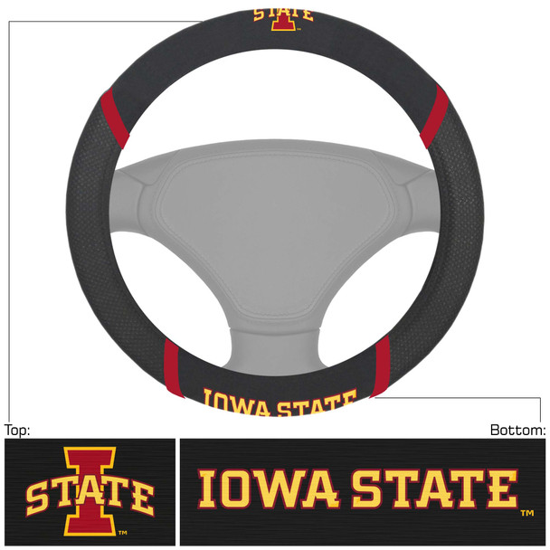 Iowa State Cyclones Steering Wheel Cover Embroidered NCAA Auto Accessory