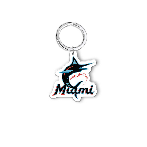 MLB Miami Marlins Acrylic Keychain - Primary Logo