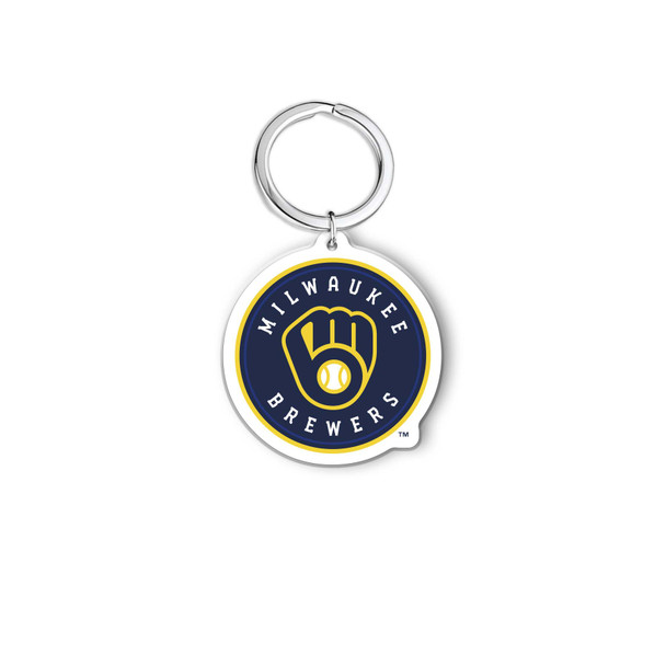 MLB Milwaukee Brewers Acrylic Keychain - Baseball Cap