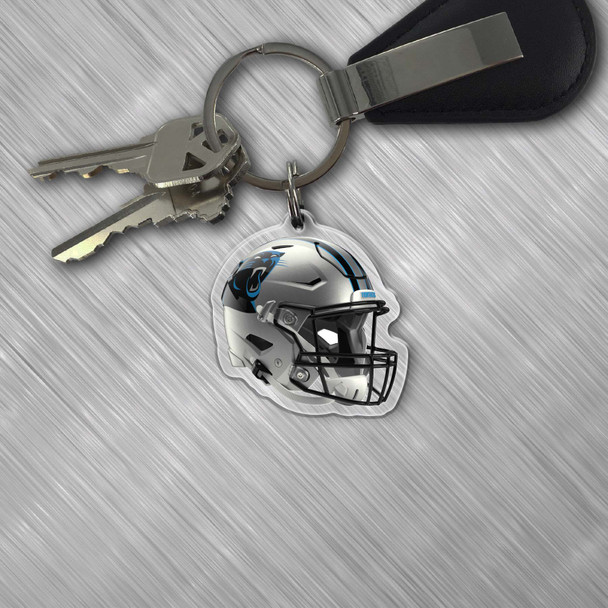 NFL Carolina Panthers Acrylic Keychain - Helmet