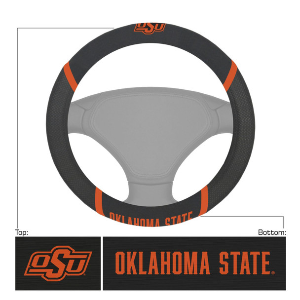 Oklahoma State Cowboys Steering Wheel Cover Embroidered NCAA Auto Accessory