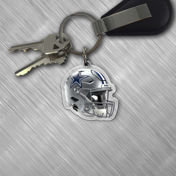 NFL Dallas Cowboys Acrylic Keychain - Helmet