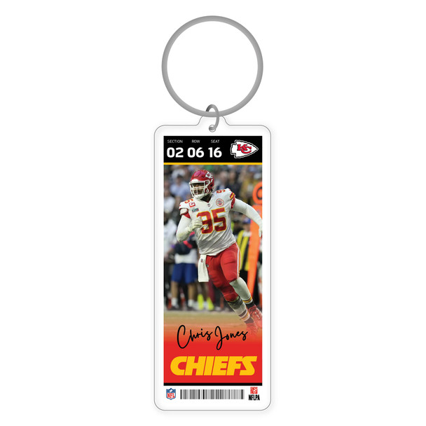 NFL Kansas City Chiefs Acrylic Player Keychain - Chris Jones