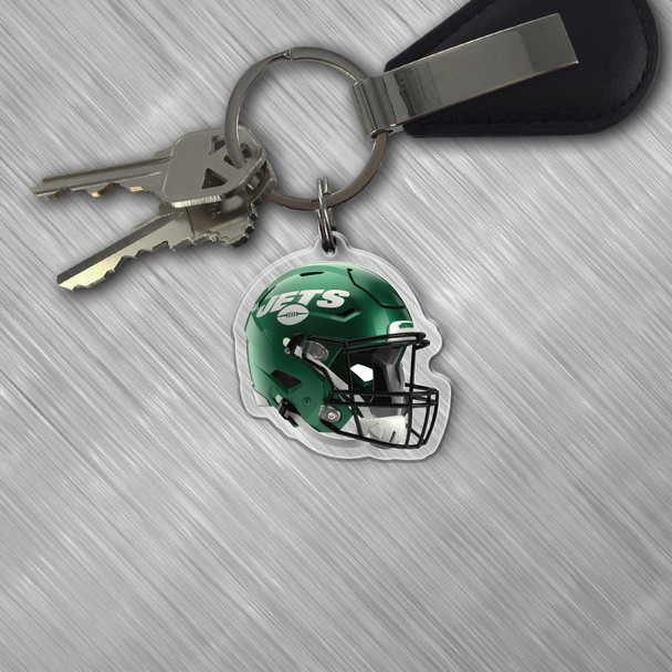 NFL New York Jets Acrylic Keychain - Helmet