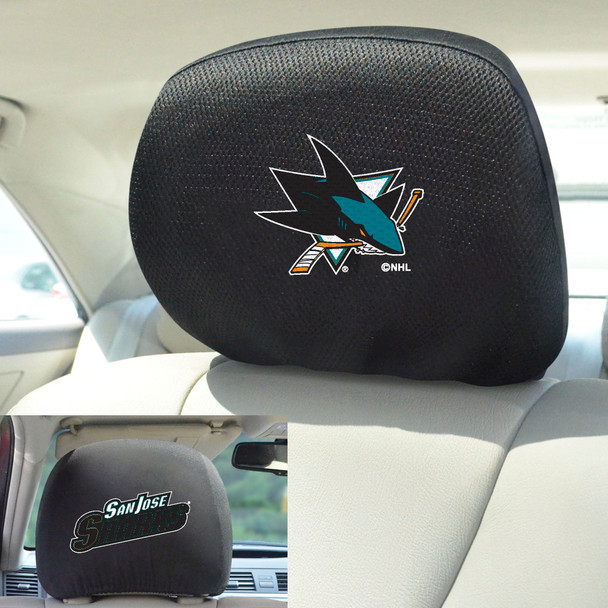 NHL - San Jose Sharks Head Rest Cover 10"x13"