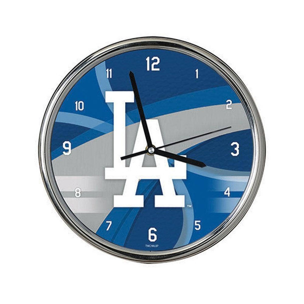 Los Angeles Dodgers Carbon Fiber Chrome Clock