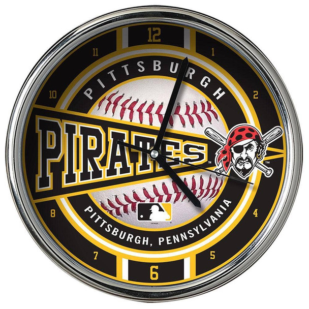 Pittsburgh Pirates Chrome Clock