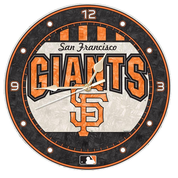 San Francisco Giants 12" Art Glass Clock