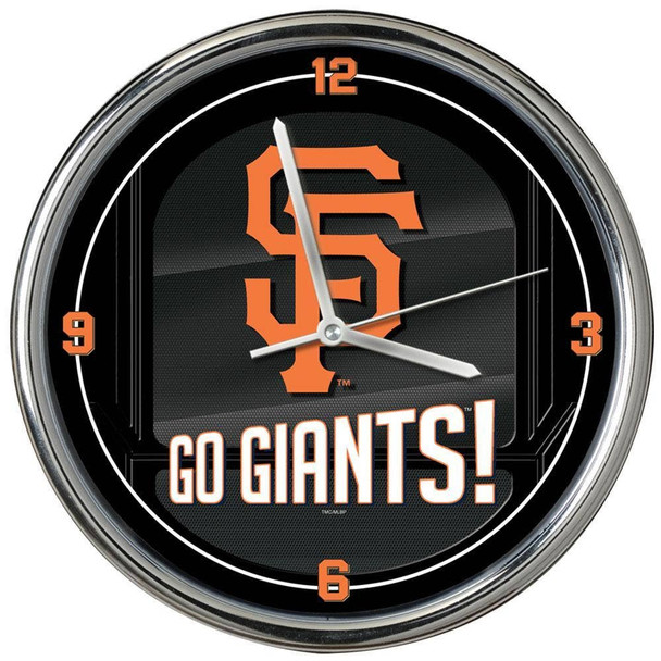 San Francisco Giants Go Team! Chrome Clock