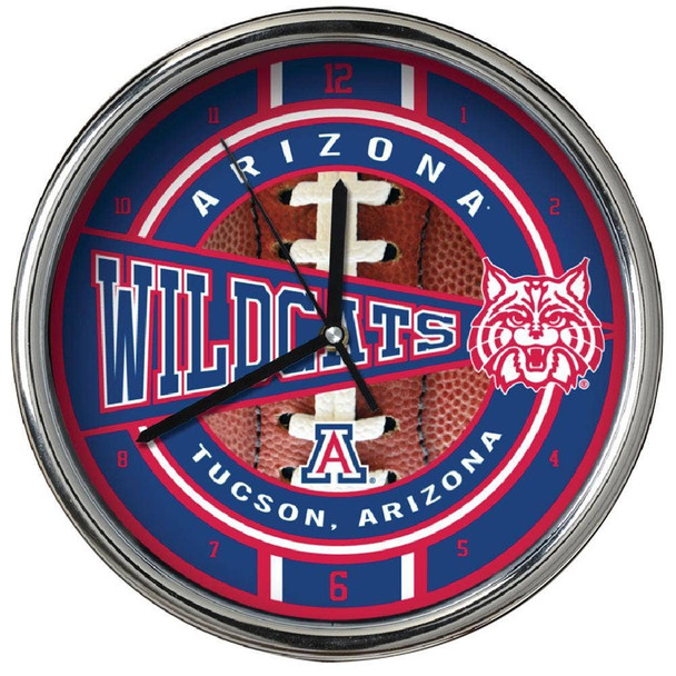 Arizona Wildcats Chrome Clock