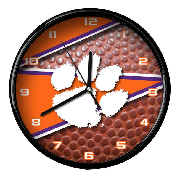 Clemson Tigers 12" Football Clock