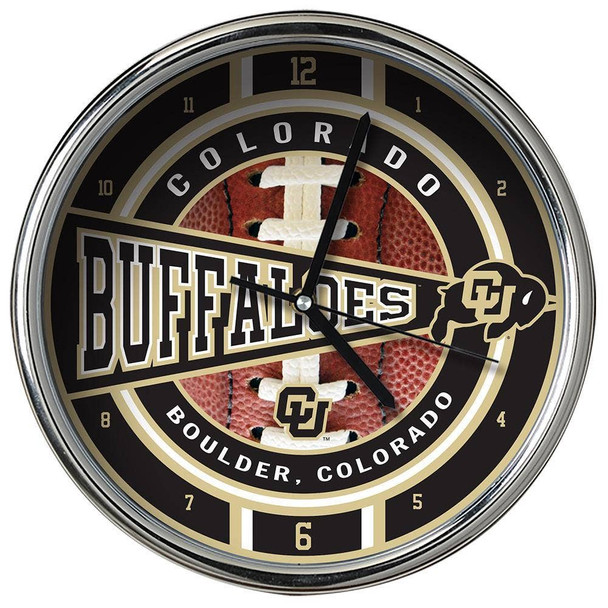 Colorado Buffaloes Chrome Clock