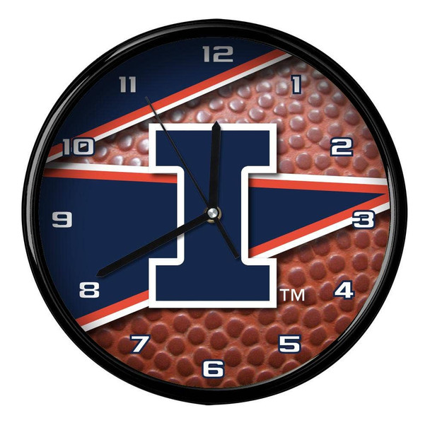 Illinois Fighting Illini 12" Football Clock