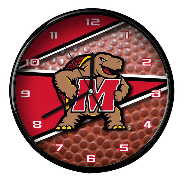 Maryland Terrapins 12" Football Clock