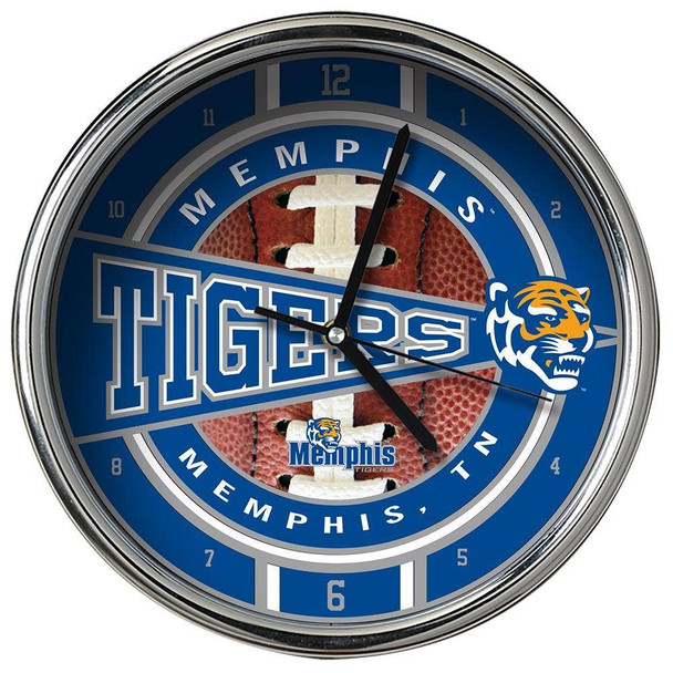 Memphis Tigers Chrome Clock