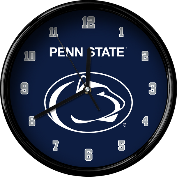 Penn State Nittany Lions 12" Team Black Rim Clock