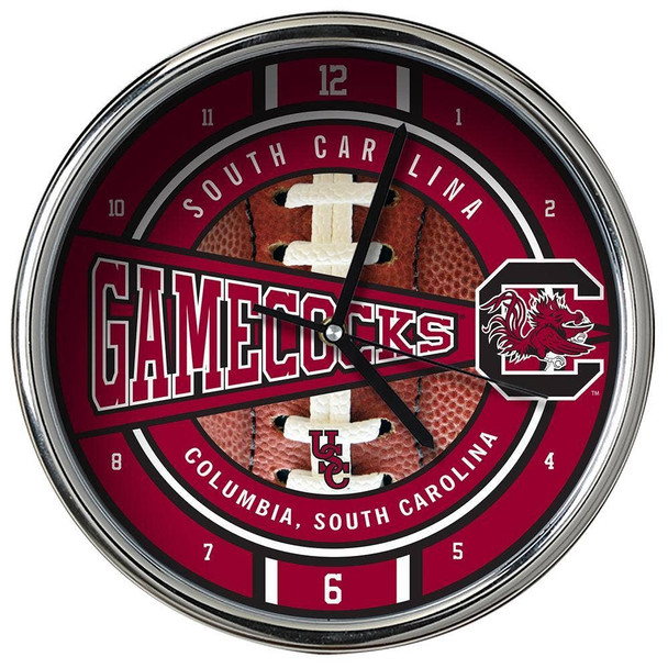 South Carolina Gamecocks Chrome Clock