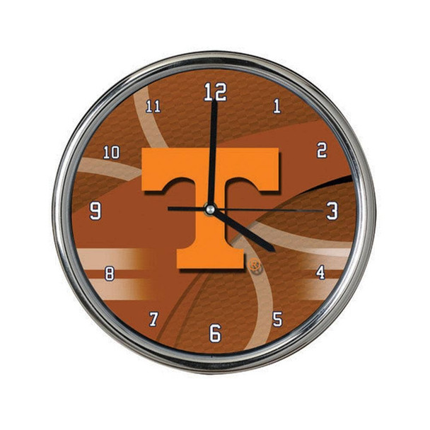 Tennessee Orange Carbon Fiber Chrome Clock