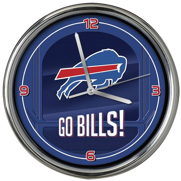 Buffalo Bills Go Team! Chrome Clock