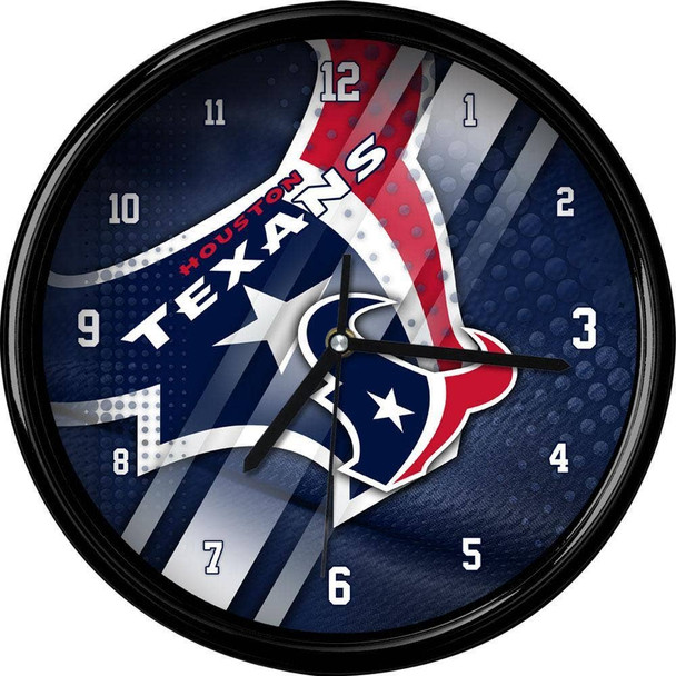 Dallas Cowboys Black Rim Clock Diamond Plate