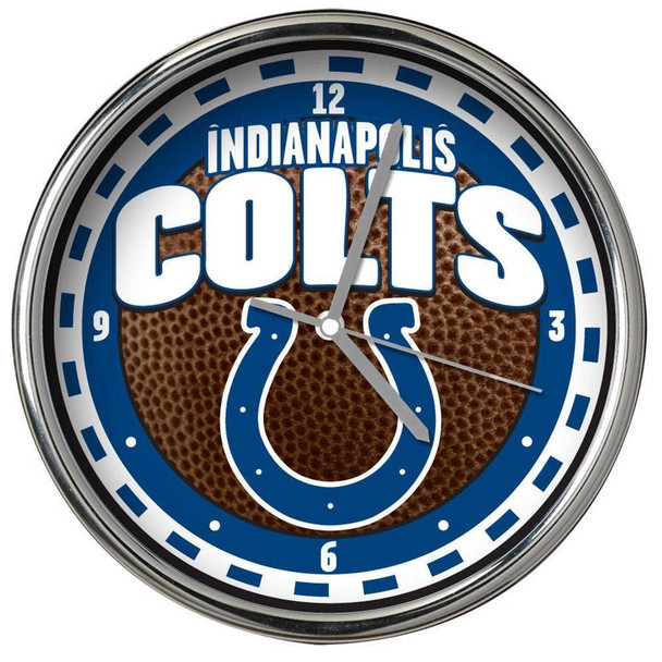 Indianapolis Colts Chrome Clock